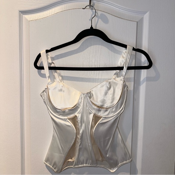 Manière De Voir Silk Satin Corset Top - Picture 4 of 4